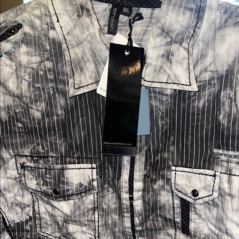 Smash Black and White Striped Shirt